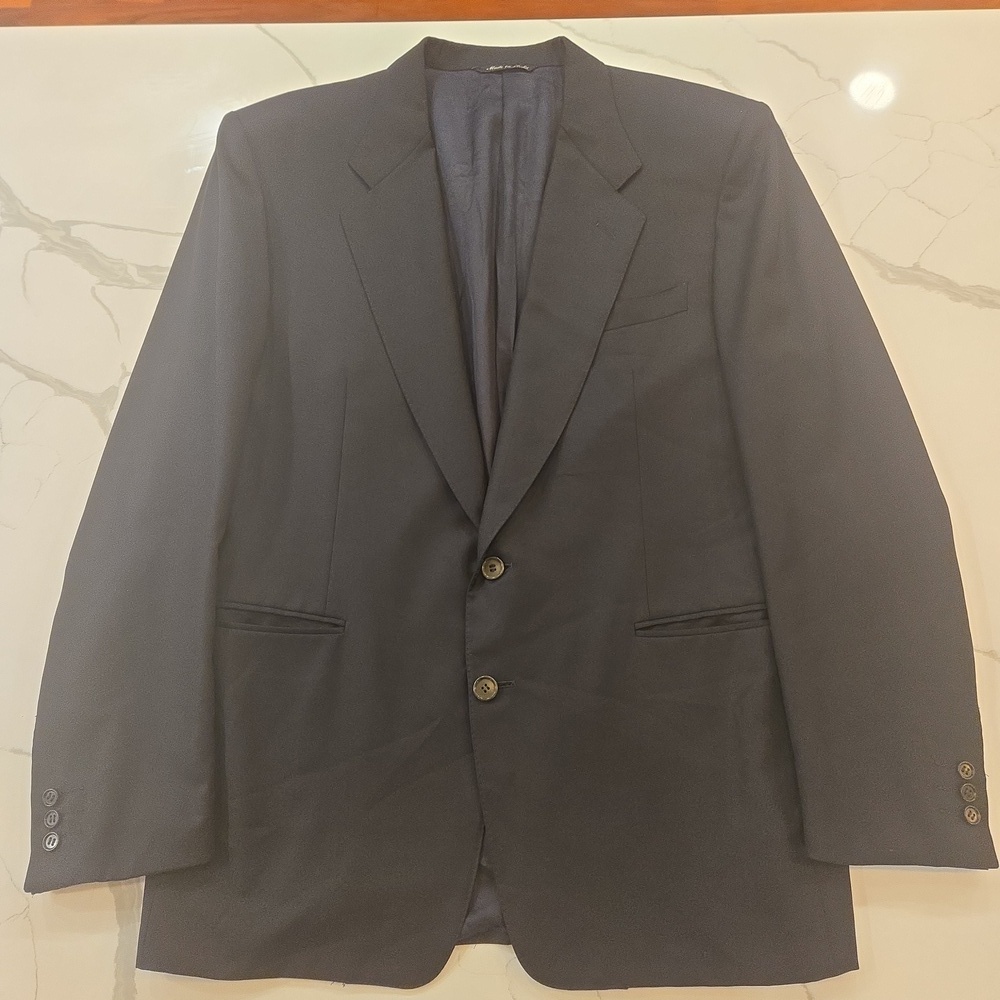 Canali Loro Piana Super 100s Slim Fit Mens Black Blazer VTG Size 40R